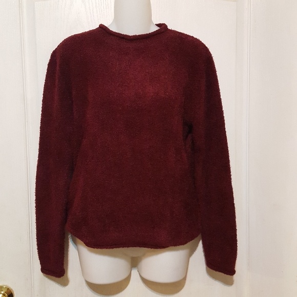 croft & barrow sweater size:s very cozy and warm  color is maroon - Picture 2 of 9